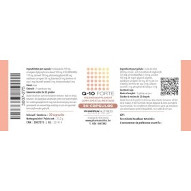 Q10 FORTE 30 CAPS PHARMANUTRICS//UBIQUINOL 110 MG-ANTI-OXYDANT-ENERGIE//VOEDINGSSUPPLEMENT Coenzyme Q10