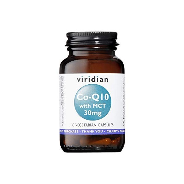 Viridian CoQ10 avec MCT 30 mg, 30 Capsules de Vegi