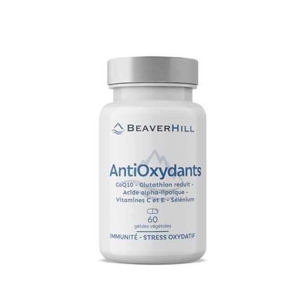 AntiOxydants | 6 principes actifs | Coenzyme Q10 - Glutathion réduit - Vitamine C - Acide alpha-lipoïque - Vitamine E - Sélén
