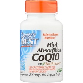 High Absorption CoQ10 with BioPerine, 200mg - 60 vcaps