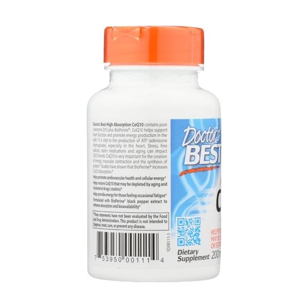 High Absorption CoQ10 with BioPerine, 200mg - 60 vcaps