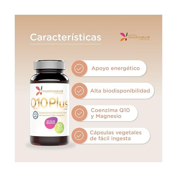 MUNDONATURAL Q10 Plus UBIQUINOL 30 Cap, Standard, Unique