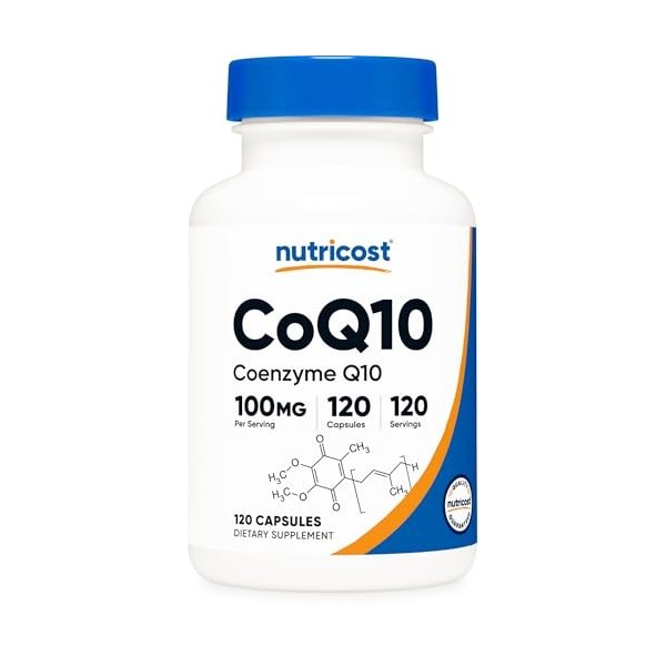Nutricost CoQ10 - 120 Capsules, 100mg, 120 Servings - High Absorption Coenzyme Q10 by Nutricost