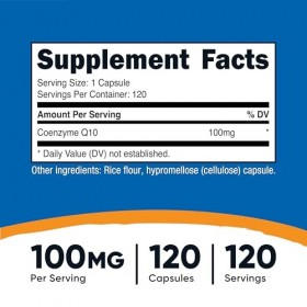 Nutricost CoQ10 - 120 Capsules, 100mg, 120 Servings - High Absorption Coenzyme Q10 by Nutricost
