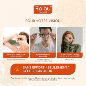Complément Alimentaire pour les Yeux - Lutéine 50 mg + Zéaxanthine 12,5 mg - 120 Gélules, Traitement de 4 mois - Avec Vitamin