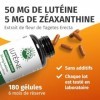 Green Naturals® Lutéine – Hautement dosée 50 mg de lutéine & 5 mg de zéaxanthine issus de 250 mg d’extrait naturel de tagète 