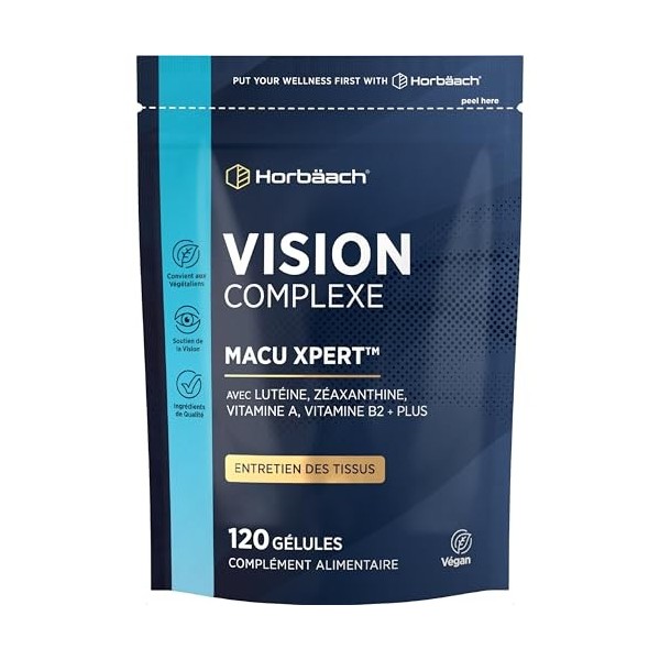 Luteine Zeaxanthine Myrtille pour les Yeux | Supplément Oculaire | Eye Health Supplement | 120 comprimés végétaliens | par Ho
