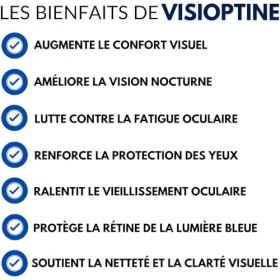 Visioptine – 60 Gélules • Lutéine, Zéaxanthine, Myrtille, Zinc, Vitamines C & E • Protection Oculaire & Vision • Anti-Lumière
