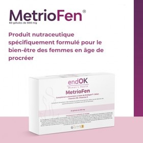 MetrioFen Supplément pour les douleurs pelviennes chroniques, le cycle menstruel, lendométriose et linflammation | Testé sc