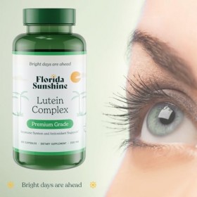 Florida Sunshine Complexe de Lutéine 200mg - 60 Gélules | Soutien de la santé oculaire | Protection antioxydante | Support de