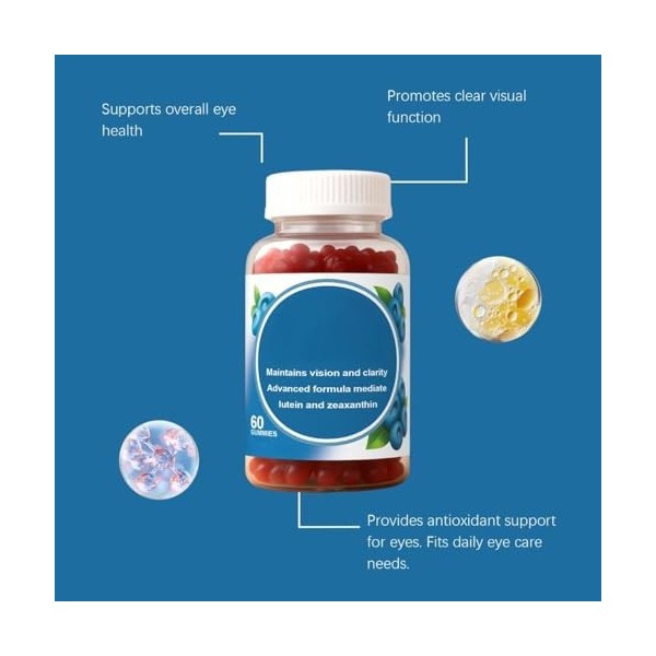 Lutéine et zéaxanthine, supportent la lumière bleue, la vision et le confort du temps décran,2PCS Lutéine