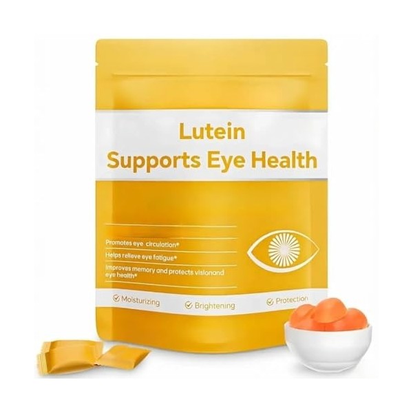 Gummies à la lutéine – Supplément de vitamines et de minéraux pour les yeux – Vitamines gommeuses pour le soutien de la santé