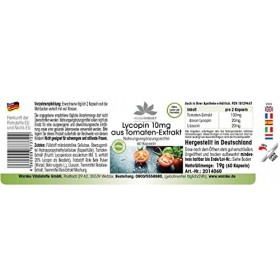 Lycopène 10 mg - 60 gélules - Végétarien Extrait de tomate | Herba Direkt - Qualité des pharmacies allemandes