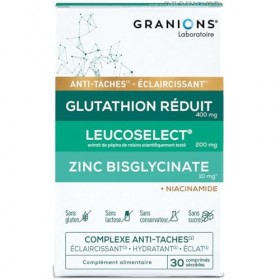 GRANIONS - COMPLEXE ANTI TACHE VISAGE – Glutathion, Vitamine C, Zinc bisglycinate, Selenium, Niacinamide - Éclat, Uniformité 