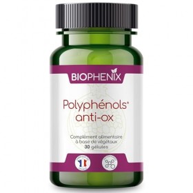 Biophénix Polyphénols Anti-Ox 30 Gélules - Complément Alimentaire 100% Naturel à Base de Végétaux - Resvératrol, Acérola Sauv
