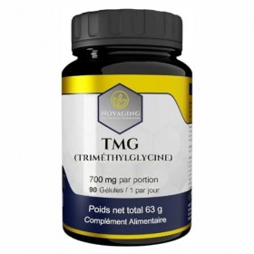 NovAging TMG Trimethylglycine , 700 mg, 90 Gélules - Antioxydant - 100% Vegan - Fortement dosé - Haute absorption - Testé sa
