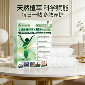 DFADKYWU Paquet de Boîtes Moringa X Berberine Patch, Patch Nano Microneedle Minceur, Facile à Appliquer, Ingrédients Naturels