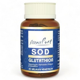 SOD Glutathion Essence Pure - Superoxyde Dismutase DAlgues et Glutathion - Antioxydant Aux Extraits Brevetés - 30 gélules Vé