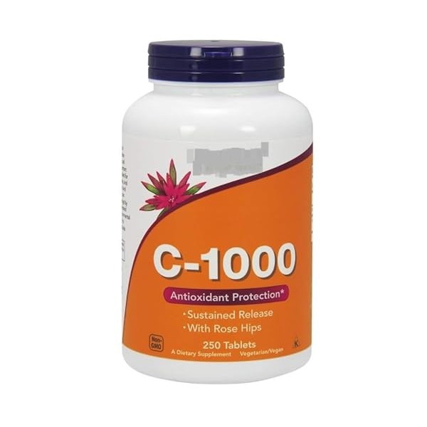 C-1000, protection antioxydante, sans OGM, 250 comprimés végétaliens Multi-antioxydants