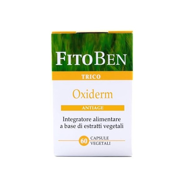 Fitoben | Oxiderm Complément Naturel Contre le Vieillissement de la Peau, Dommages Oxydatifs et Solaires. 30 Capsules végétal
