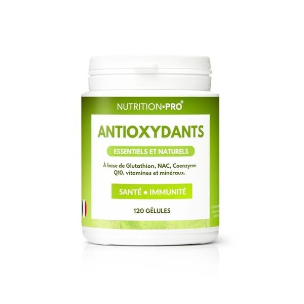 Antioxydants - 60 gélules | Protection cellulaire • Anti-âge | Glutathion, NAC, Q10, Vitamines | Lutte contre le vieillisseme