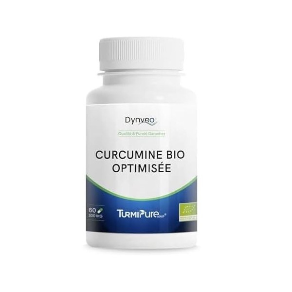 Curcumine BIO Optimisée qualité TurmiPure Gold® - 95% Curcuminoïdes - Articulations Circulation - 340 fois plus Biodisponible...