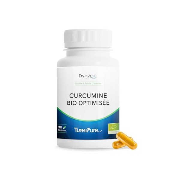 Curcumine BIO Optimisée qualité TurmiPure Gold® - 95% Curcuminoïdes - Articulations Circulation - 340 fois plus Biodisponible...
