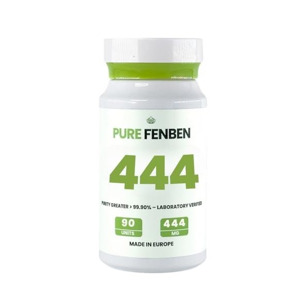 PURE FENBEN 444 mg | 90 capsules | 99,90% de pureté | Vérifié par un laboratoire indépendant
