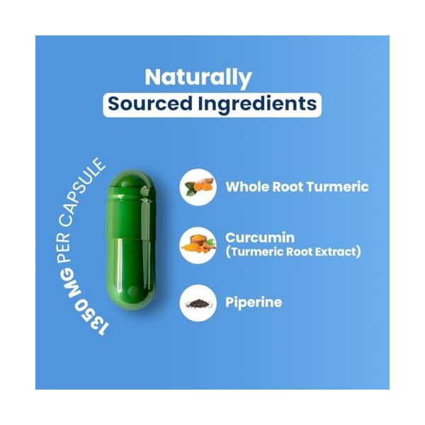 ZEROHARM Curcumine liposomale 1340 mg avec curcuma et pipérine – Soutien articulaire, anti-inflammatoire et immunitaire – Abs