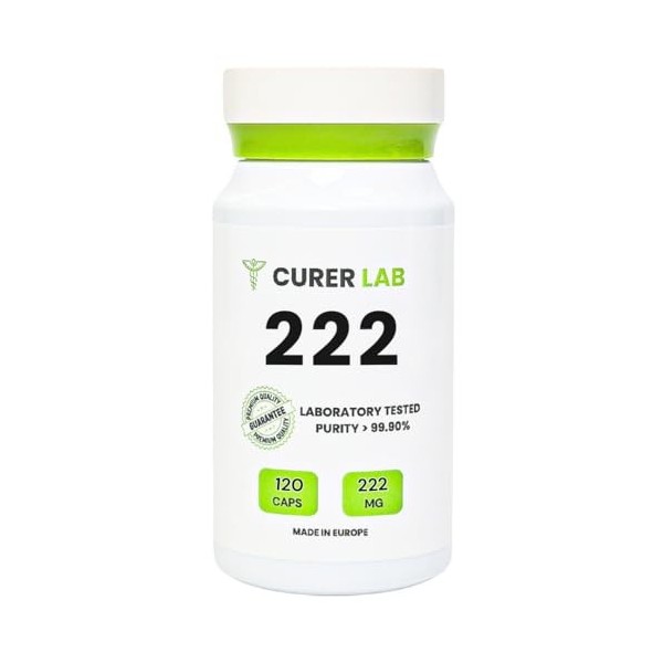 CURER LAB F-zole 222 mg | 120 capsules | 99,90% de pureté | Vérifié par un laboratoire indépendant