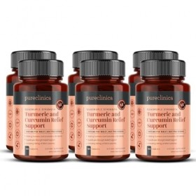 Curcumine de Curcuma - 1000mg x 1080 comprimés 6 bouteilles – Contient 95% de Curcumine – Poudre de racine de Curcuma conte