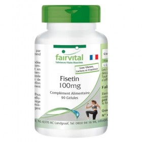 Fairvital | Fisetin 100mg - 90 gélules - de larbre de cire japonais - qualité contrôlée et hautement dosée - 100% végétalien
