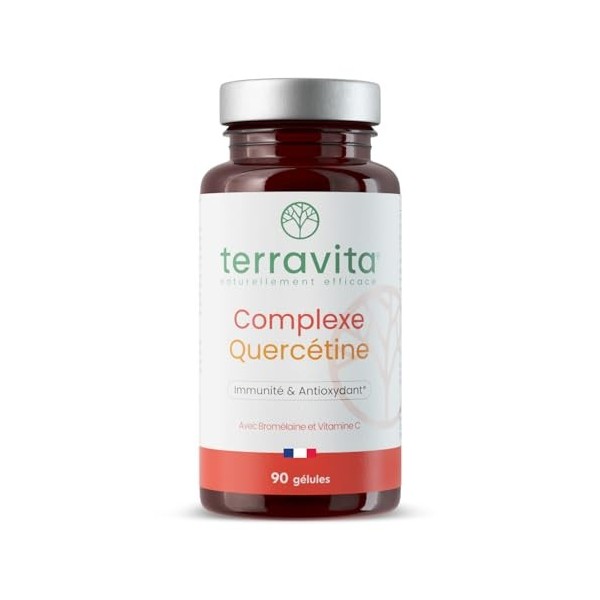 COMPLEXE QUERCÉTINE | Allergies et Immunité | 600 mg issus de Sophora Japonica | Avec Bromélaïne et Vitamine C | Flavonoïdes 