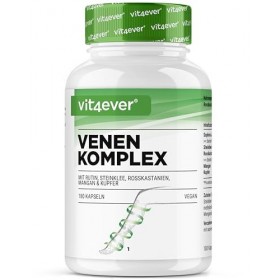 Complexe Veineux - 180 capsules - 3 mois dapprovisionnement - Hautement dosé en rutine, mélilot, extrait de marron dInde, m