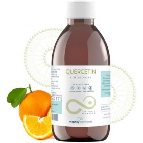 Mighty Elements Quercétine liposomale hautement dosée 300mg liquide 250ml vegan super goût haute biodisponibilité bouteille e