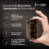 PUROVITALIS Quercétine liposomale 125 mg, 30 portions 30 gélules végétaliennes , anti-âge de haute pureté, supplément antiox