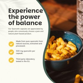 Cupplement - Extrait de Quercétine 60 Gélules - Formule Concentrée 10:1-250 mg par Gélule - Alternative Sans Zinc ni Bromélin