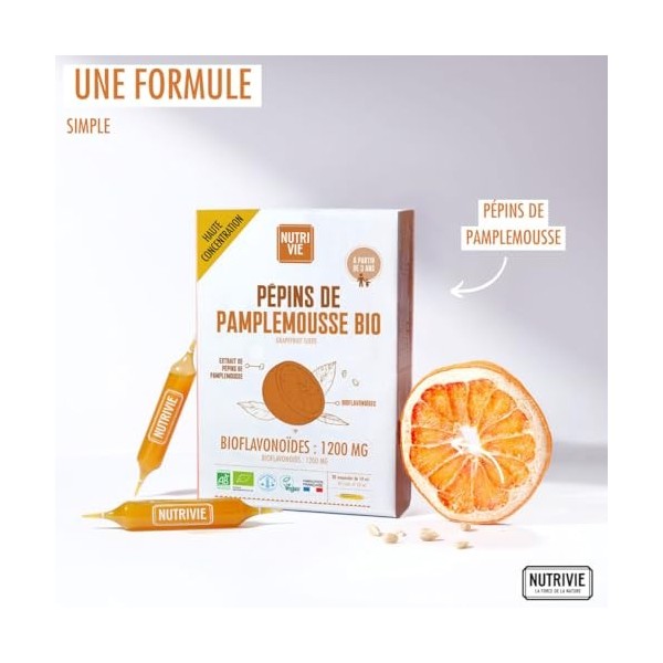 Ampoules Pépins de Pamplemousse Bio