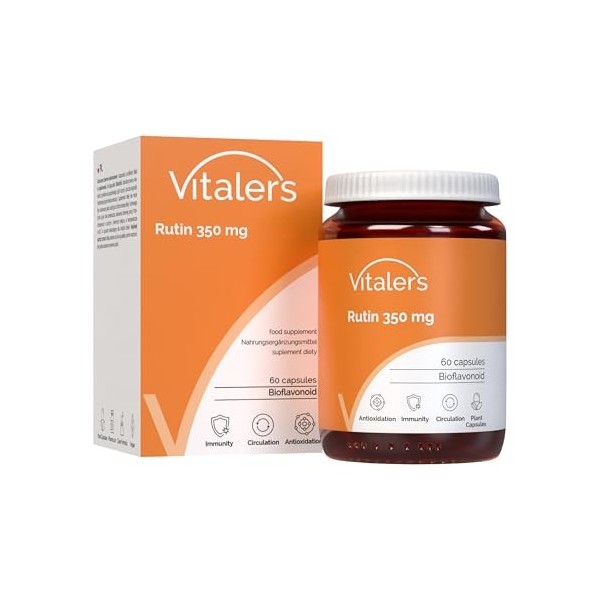 Vitaler’s Rutine 350 mg – 60 Gélules, Cure de 2 Mois, Végan, Sans Conservateurs, Composition Pure