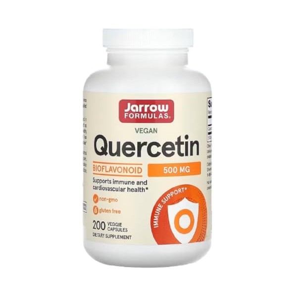 Jarrow Formulas - Quercétine - 500 mg pour soutien antioxydant et santé cellulaire - 200 gélules