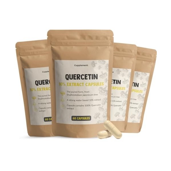 Cupplement Quercétine Capsules 500 mg Combideal 4x 60 Capsules - Immunitaire - 60 jours dapprovisionnement par sachet
