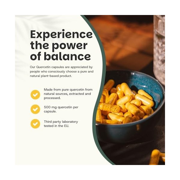 Cupplement Quercétine Capsules 500 mg Combideal 4x 60 Capsules - Immunitaire - 60 jours dapprovisionnement par sachet