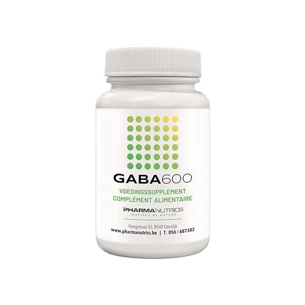GABA 600 120 V-CAPS PHARMANUTRICS //NATUURLIJKE NEUROTRANSMITTER- ANGST- STRESS- ZENUWSTELSEL//VOEDINGSSUPPLEMENT//MADE IN BE