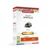 SUPERDIET – MYRTILLE BIO – 100% pur jus – Fabrication française – 20 ampoules de 10 ml