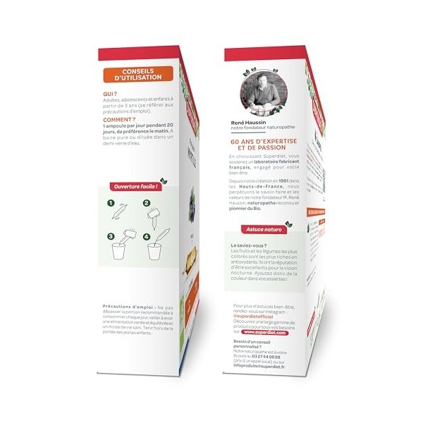 SUPERDIET – MYRTILLE BIO – 100% pur jus – Fabrication française – 20 ampoules de 10 ml