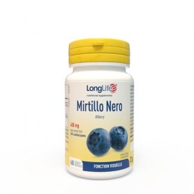 LongLife® Mirtillo Nero | Extrait standardisé à 36 % en anthocyanosides Mirtoselect® | Minimum 800 mg | Bien-être visuel et