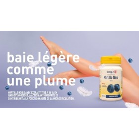 LongLife® Mirtillo Nero | Extrait standardisé à 36 % en anthocyanosides Mirtoselect® | Minimum 800 mg | Bien-être visuel et