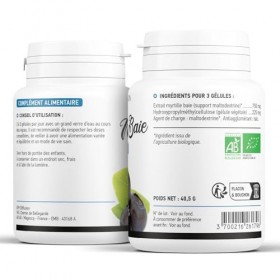 Myrtille baie BIO | 750 mg/jour | 100 gélules végétales | 30 jours