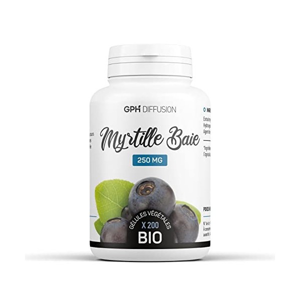 Baie de Myrtille Bio -250mg - 200 gélules végétales