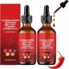 Gouttes de poivre de Cayenne, extrait naturel de poivre de Cayenne pour le corps, formule douce, végane, absorption facile, p...
